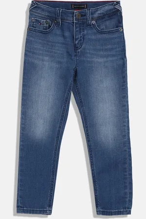 Tommy Hilfiger Boys Slim Fit Mid-Rise Heavy Fade Cotton Jeans