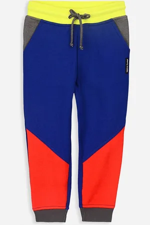 Cherry Crumble Boys Blue Color Block Sports Joggers
