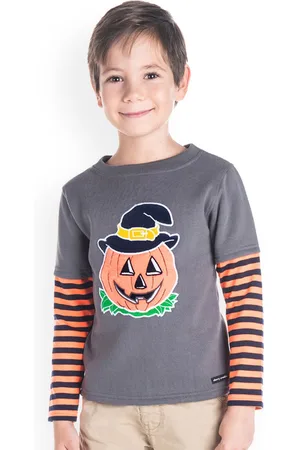 Cherry Crumble Boys Grey Printed Sweatshirt