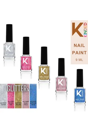 KINDED 5Pcs Long Stay Glittery Nail Polish -9ml - Shades 11 to 15