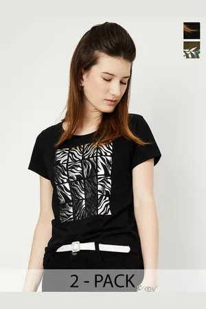 Max Collection Women Graphic Printed T-Shirt - Pack of 2