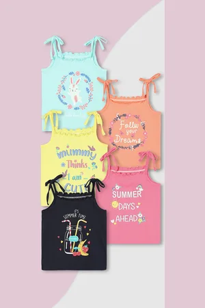 Max Collection Girls Graphic Printed Top - Pack of 5