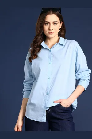 Mast & Harbour Women Solid Pure Cotton Casual Shirt
