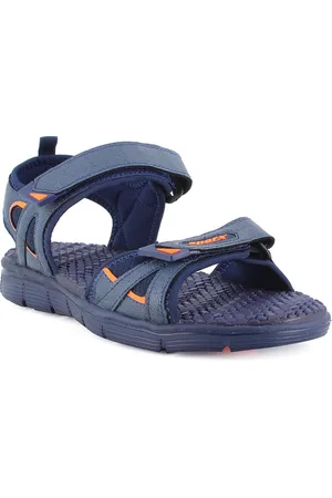 Sparx Men Navy Blue & Orange Textured Sports Sandals