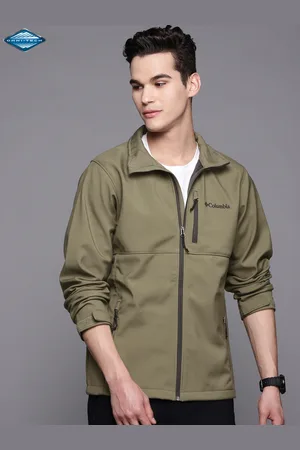 Columbia Men Green Solid Ascender Softshell Jacket