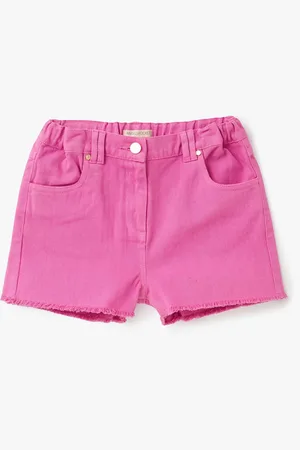 Angel & Rocket Girls Mid-Rise Slim Fit Above Knee Length Cotton Denim Shorts