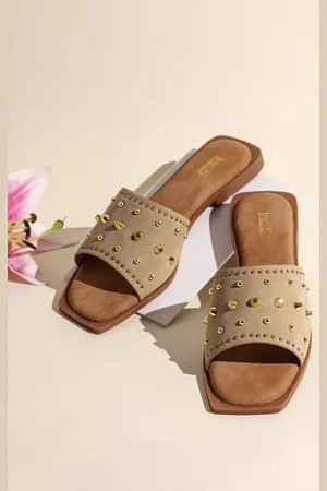 Inc 5 Women Embellished Ethnic Open Toe Flats