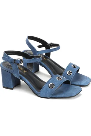 DressBerry Textured Party Block Sandals