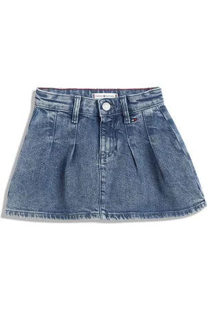 Tommy Hilfiger Girls Denim Pleated Flared Skirt
