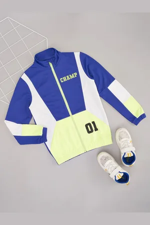 Pantaloons Boys Mock Collar Colourblocked Sports Bomber Jacket