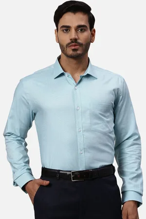 Park Avenue Cotton Spread Collar Slim Fit Curved Formal Shirt