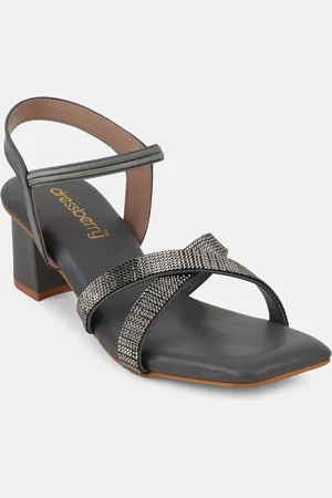 DressBerry Party Block Sandals with Tassels