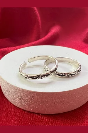 ARTE 925 Sterling Silver Oxidised Toe Rings