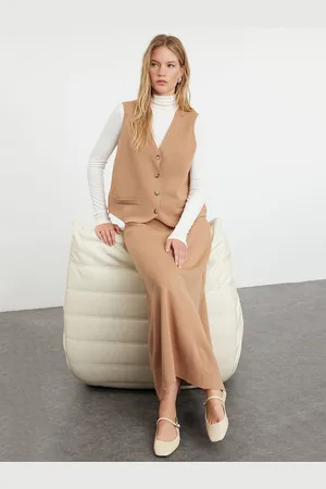 Trendyol Acrylic Waistcoat With Skirt
