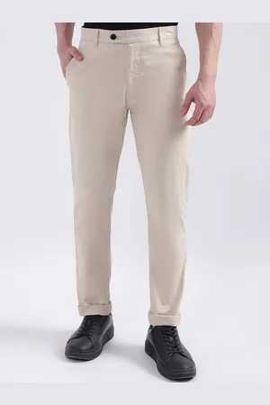 ICONIC Men Mid Rise Slim Fit Trousers