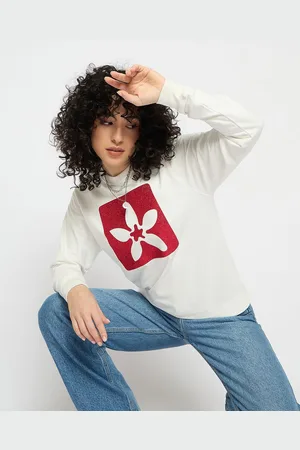 Mast & Harbour Women Printed Pullover Sweatshirt