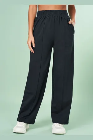 Pantaloons Women Straight Fit Mid Rise Cotton Track Pant