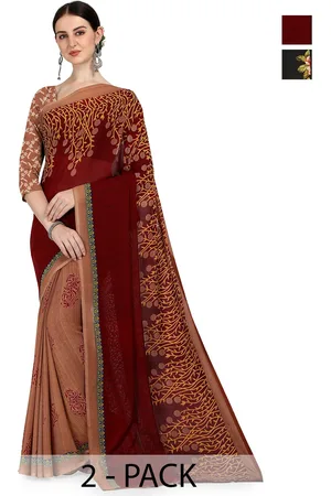 ANAND SAREES Floral Saree Pack of 2