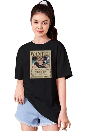 BAESD Girls Typography Printed Drop-Shoulder Sleeves T-shirt