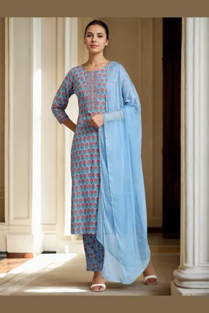 Jaipur Floral Printed Pure Cotton Suit Set