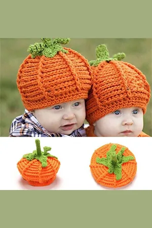 Babymoon Infants Pumpkin Cap Baby Photoshoot Props