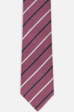 Louis Philippe Men Striped Broad Tie