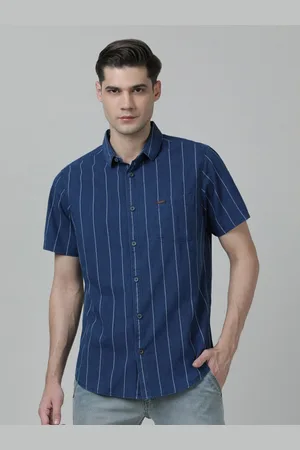 Crocodile Men Striped Casual Cotton Shirt