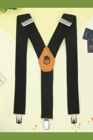 PELUCHE Men Black Solid Suspenders