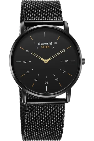 Sonata Men Brass Printed Dial Analogue Watch 7152NM02