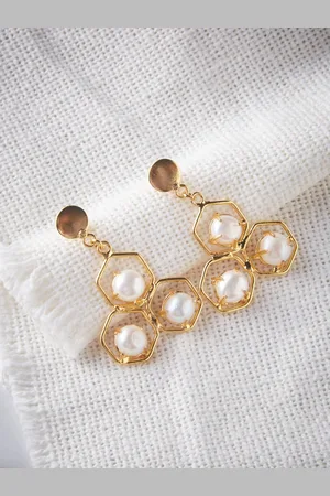 ATIBELLE Gold-Plated Contemporary Jhumkas