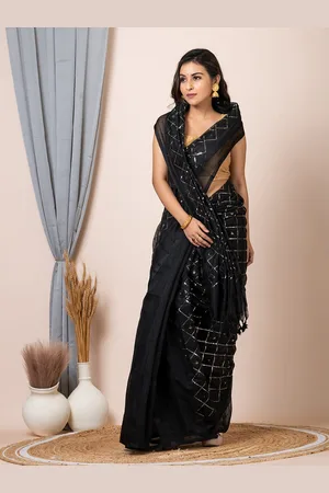 HOUSE OF ARLI Sequinned Embellished Saree
