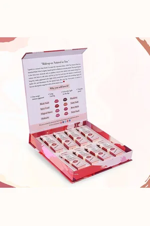 TNW the natural wash Set Of 8 Matte Velvet Transfer Proof & Pigmented Long Stay Liquid Lipsticks - 5 ml Each