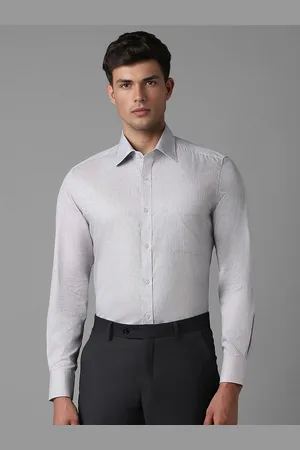 Louis Philippe Men Textured Pure Cotton Formal Shirt