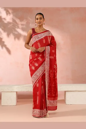 Taneira Floral Printed Embroidered Saree