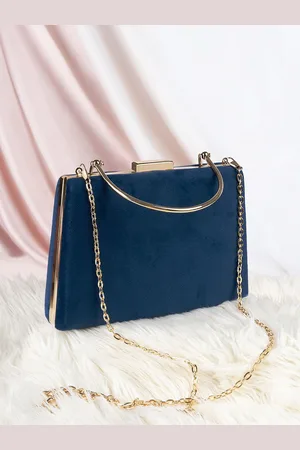 Joker & Witch Shoulder Strap Suede Purse Clutch