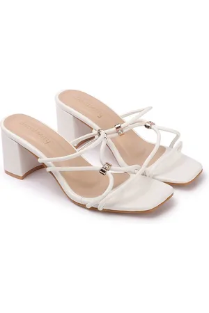 DressBerry Textured Party Block Sandals