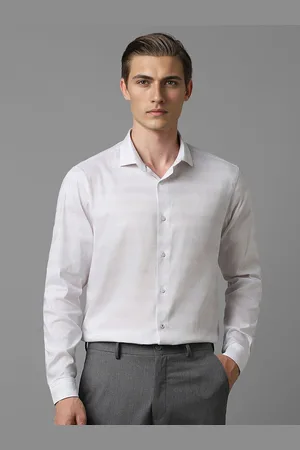 Louis Philippe Men Spread Collar Horizontal Striped Cotton Slim Fit Casual Shirt