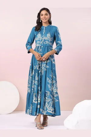 JISORA Women Printed Russian Silk Dress