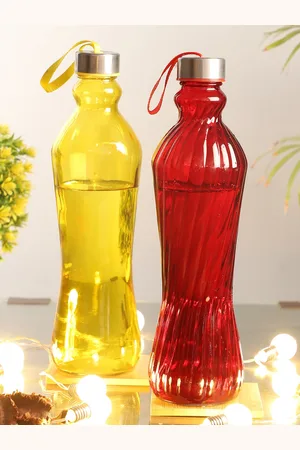 ceradeco Set Of 2 Assorted Fridge Water Bottles 1000 ml