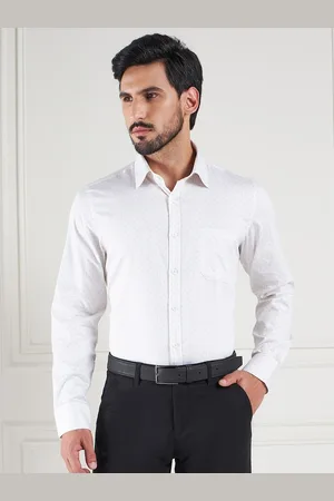 LOUIS STITCH Comfort Geometric Printed Cotton Formal Shirt