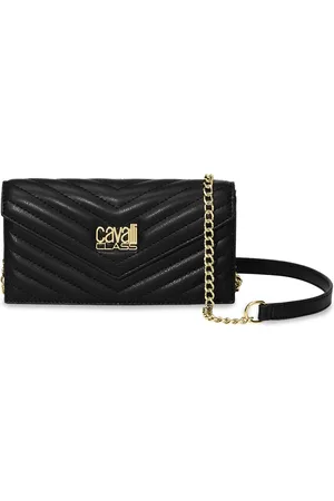 Roberto Cavalli Textured Structured Sling Bag with Quilted