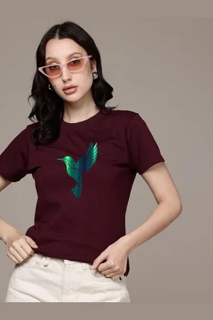 Moda Rapido Women Graphic Printed Round Neck Regular Fit Cotton T-shirt