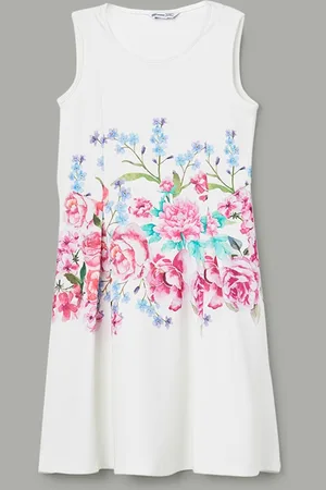 Lifestyle Girls Floral Print A-Line Dress