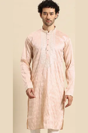 MANQ Floral Embroidered Straight Kurta