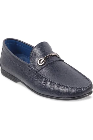Metro Men Textured Leather Formal Loafers