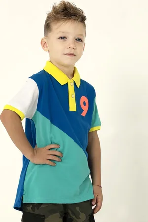 Cherry Crumble Boys Multicolor Colorblock Richard Polo T-shirt