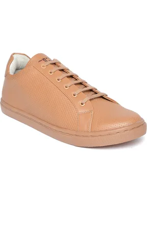 Mocas Men Brown Perforated Sneakers
