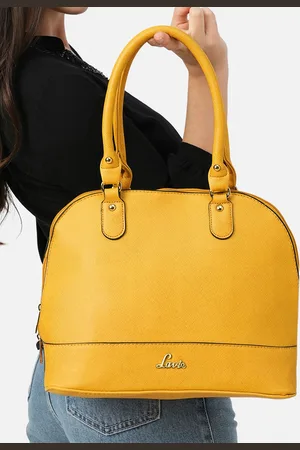 LAVIE Bardsey Women Mustard Yellow Medium Satchel