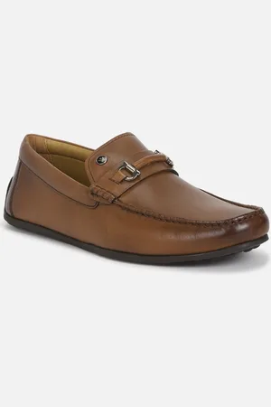 Louis Philippe Men Leather Formal Horsebit Loafers