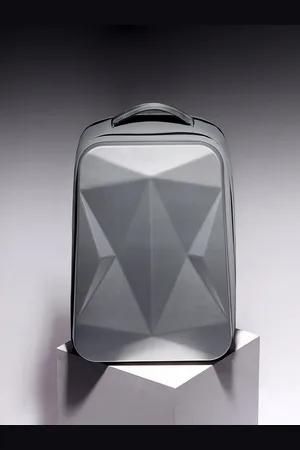 French Accent Men Geometrical Travel Backpack with USB Charging Port